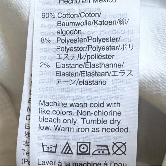 Madewell 9” High Rise Skinny Jeans White Plus Size 35T Tall Stretch Denim - Picture 9 of 9